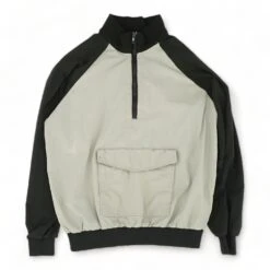 Vintage By Sunshine Gray Color Block 1/4 Zip