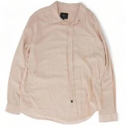 RAILS Peach Solid Long Sleeve Button Down