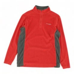 Columbia Red Color Block 1/4 Zip Pullover