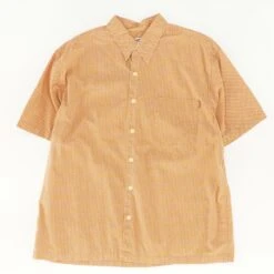 Old Navy Vintage Printed Short Sleeve Orange Button Down