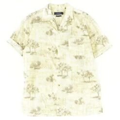 Jack & Jones Yellow Graphic Short Sleeve Button Down