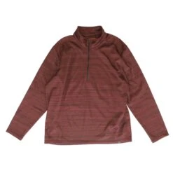 Burgundy Striped 1/4 Zip Pullover