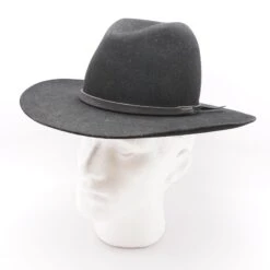 Black Boss Belly Curl Western Hat