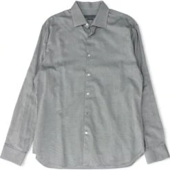 John Varvatos Gray Geometric Long Sleeve Button Down
