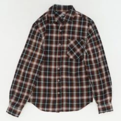 Brown Plaid Long Sleeve Button Down Shirt