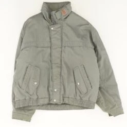 Vintage Gray Padded Bomber Jacket
