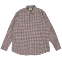 Burgundy Check Long Sleeve Button Down