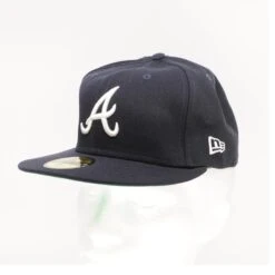 NEW ERA Navy Atlanta Braves Flat Bill Hat