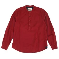 Red Solid Henley T-Shirt