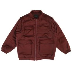 Urban Outfitters Burgundy Solid Puffer Jacket