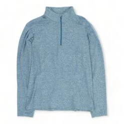 Blue Solid Active Pullover