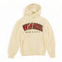 Beige Embroidered Detail Hoodie