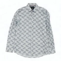 Navy Floral Long Sleeve Button Down