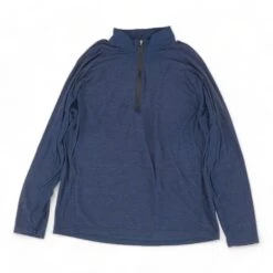 Navy Solid Active Pullover