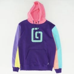 Purple Color Block Hoodie