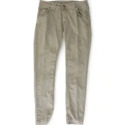 Khaki Solid Five Pocket Pants