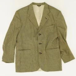 Vintage Yellow Plaid Single Breasted Sport Coat