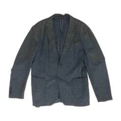 ERMENEGILDO ZEGNA Blue Check Wool & Silk Blend Milano Easy Sport Coat