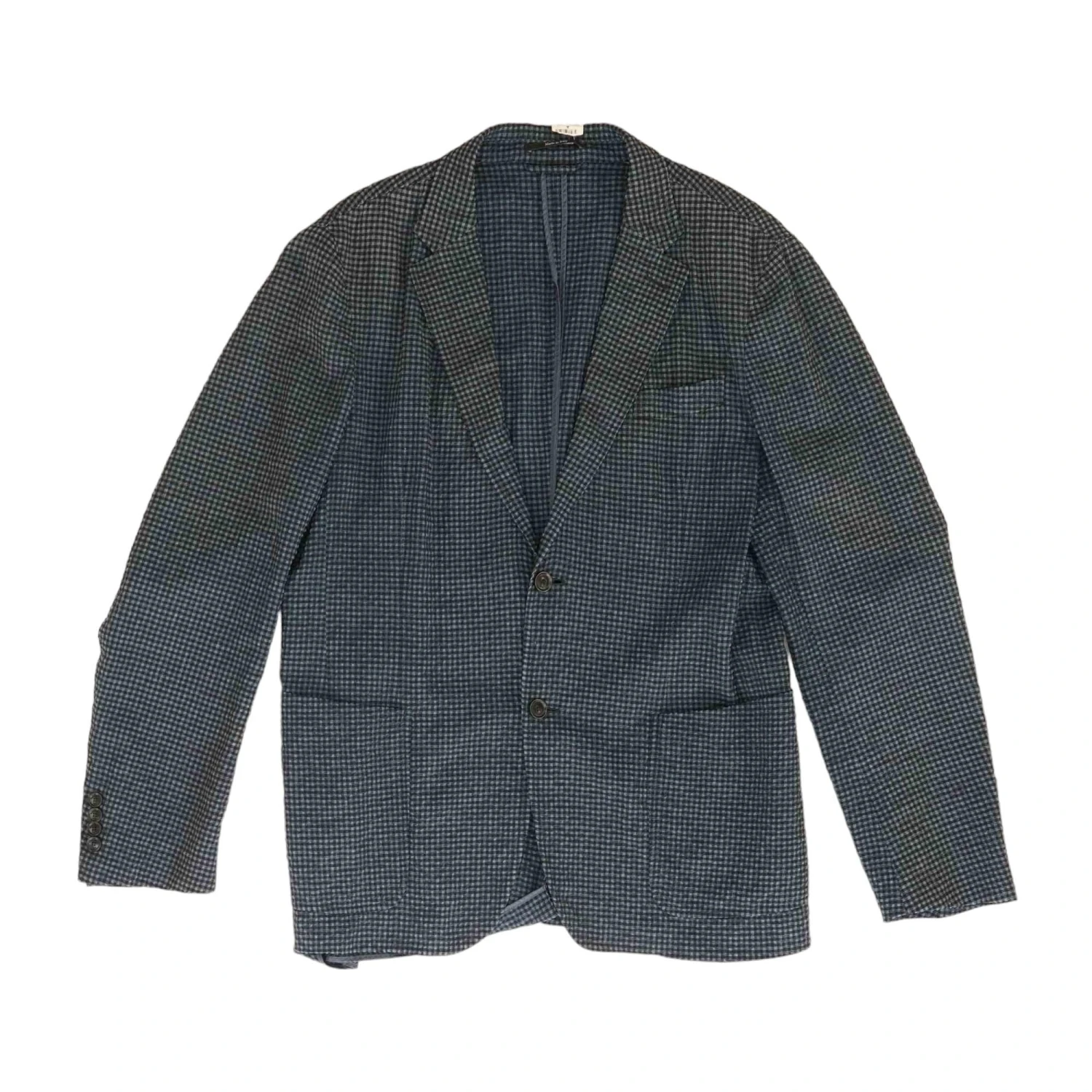 ERMENEGILDO ZEGNA Blue Check Wool & Silk Blend Milano Easy Sport Coat