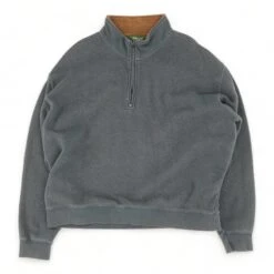 Orvis Blue Solid 1/4 Zip Sweater