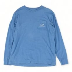 Vineyard Vines Blue Solid Crewneck T-Shirt