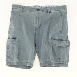 Tommy Bahama Blue Solid Cargo Shorts