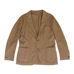 ERMENEGILDO ZEGNA Brown Solid Cashmere Blend Sport Coat