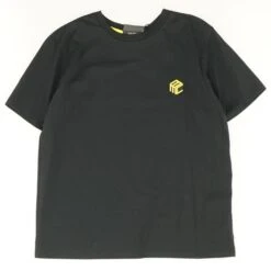 MCM Black Solid Cube Logo Patch Crewneck T-Shirt