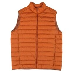Rust Solid Puffer Vest