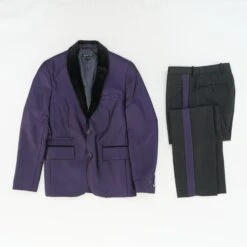 Purple Solid 2pc Suit