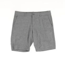 Gray Striped Active Shorts