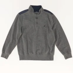 Nautica Gray Colorblock Active Pullover