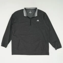 ADIDAS Charcoal Striped Active Pullover