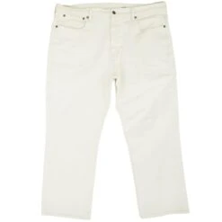 Ivory Solid Straight Jeans