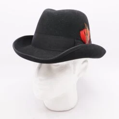 Black 100% Australian Wool Firm Felt Ha - Size L