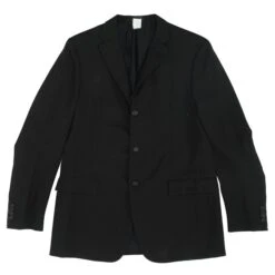 Jil Sander Black Solid Tailor Made Sport Coat
