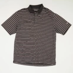 Nike Brown Striped Short Sleeve Polo
