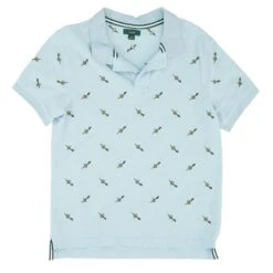 J. Crew Blue Graphic Short Sleeve Polo
