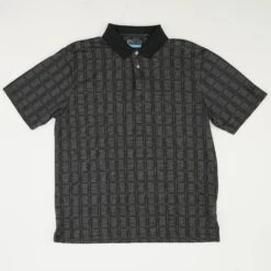 Gray Graphic Short Sleeve Polo