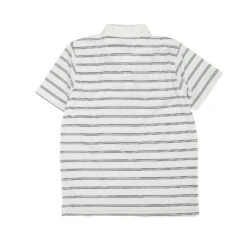 White Striped Short Sleeve Polo
