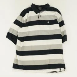 Southpole 90's Navy Striped Short-Sleeve Polo